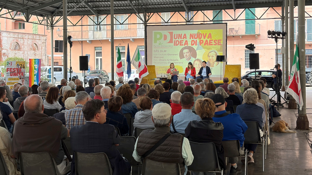 Festa dell'Unità a Cuneo, incontro con Elsa Fornero, Chiara Gribaudo e Giovanni Marconi