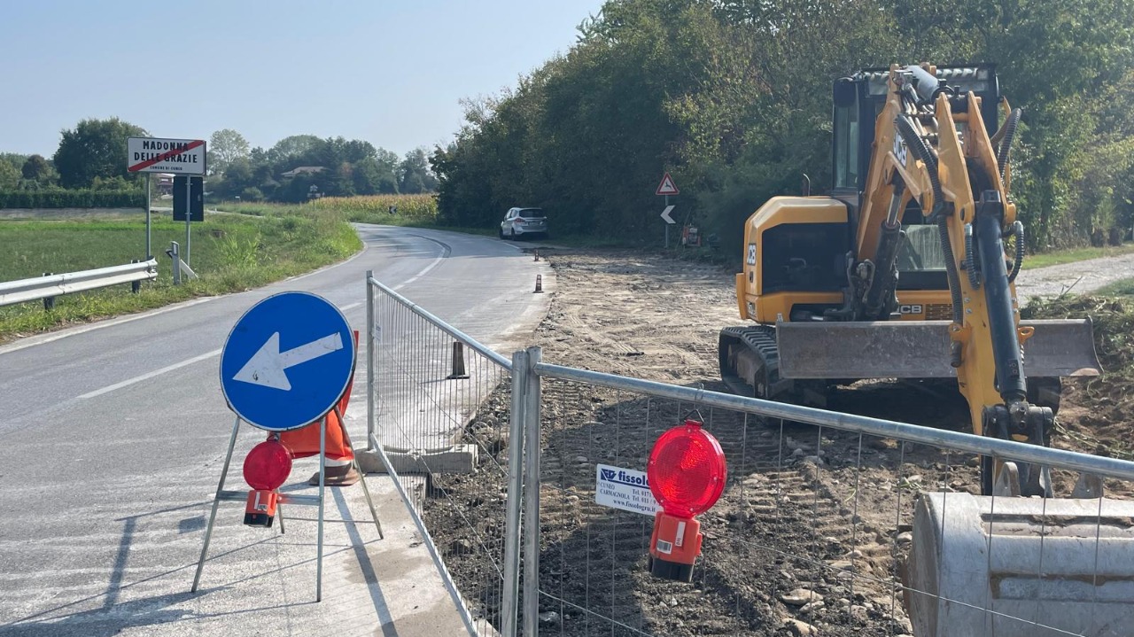 In corso i lavori per la nuova pista ciclabile tra Bombonina e Madonna delle Grazie