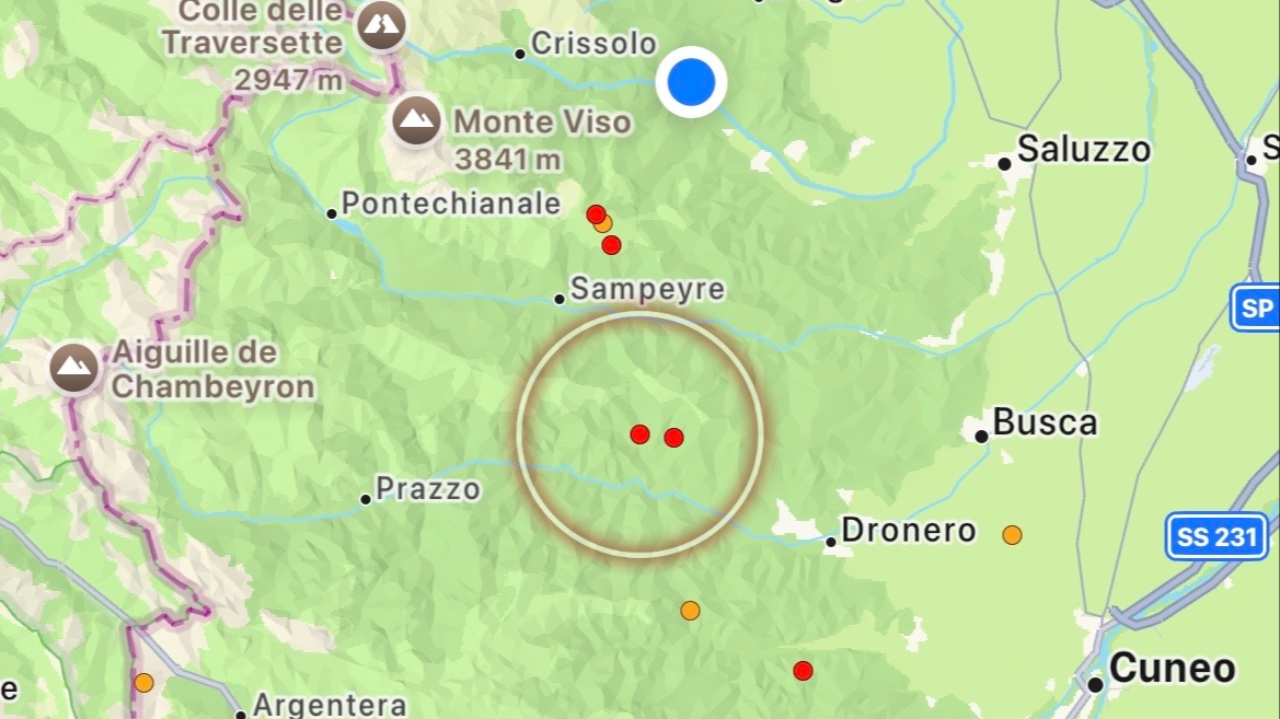 Terremoto: scossa di magnitudo 1.8 in Valle Maira