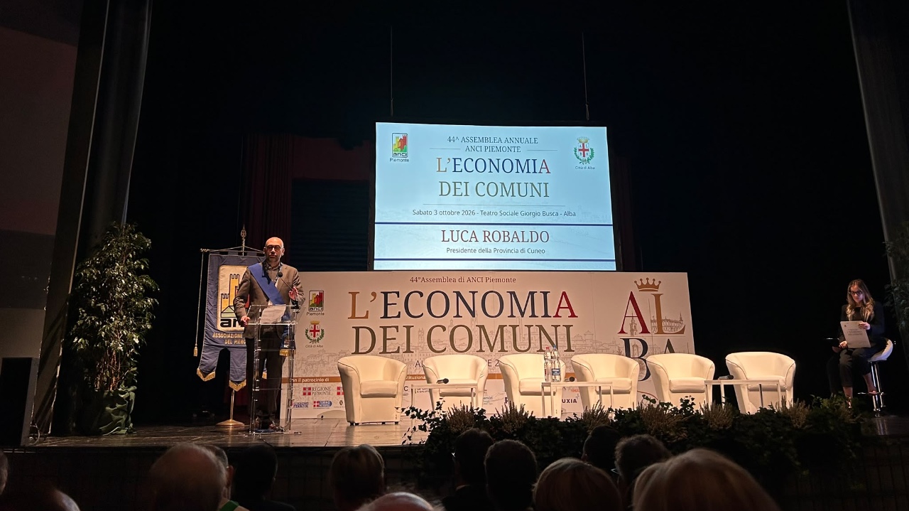 Il presidente della Provincia Robaldo all'assemblea di Anci Piemonte