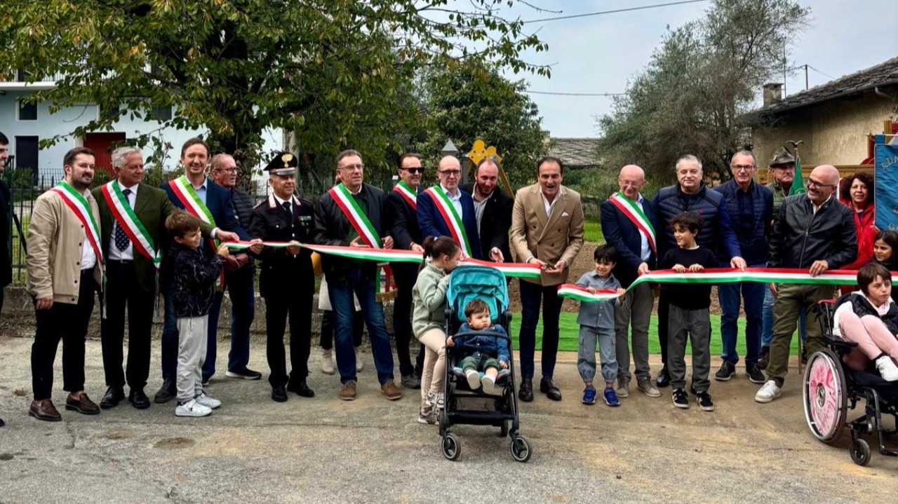 Gambasca, inaugurata la nuova area giochi e i camminamenti pedonali
